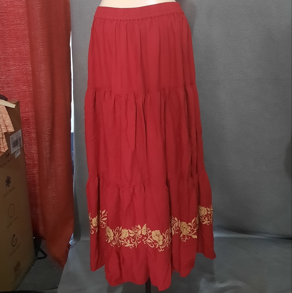 Vintage Wrangler Western Wear For Women Maxi Skirt sz M(36")